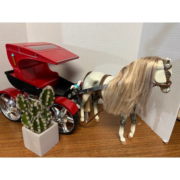 Bratz Lot Horse Wild Wild West Stagecoach Rodeo Cowboy Cowgirl Vehicle No Dolls - Picture 2 of 6